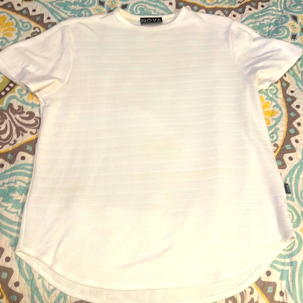 🔥FASHION NOVA WHITE THERMAL SCALLOP SHIRT